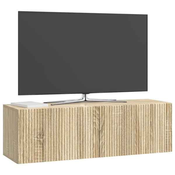 Wandmontierter TV-Schrank 98 x 31 x 30 cm Sonoma-Eiche