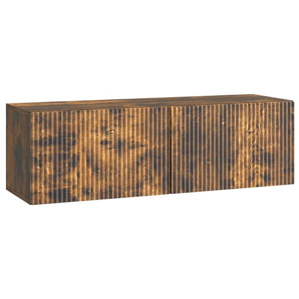 Wandmontierter TV-Schrank 98 x 31 x 30 cm Räuchereiche