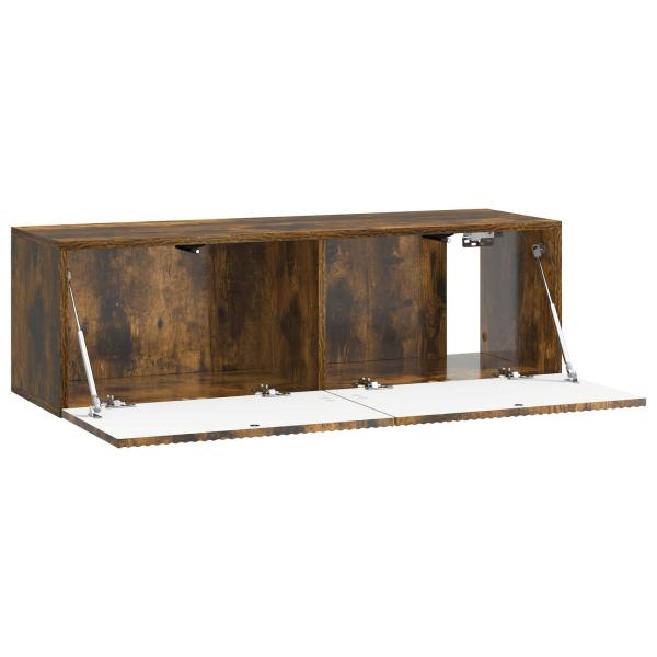 Wandmontierter TV-Schrank 98 x 31 x 30 cm Räuchereiche