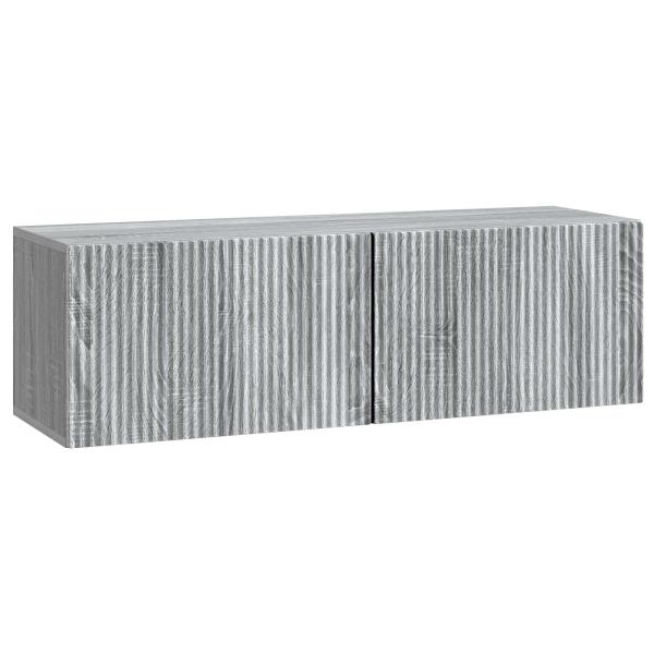 Wandmontierter TV-Schrank 98 x 31 x 30 cm Sonoma-Grau