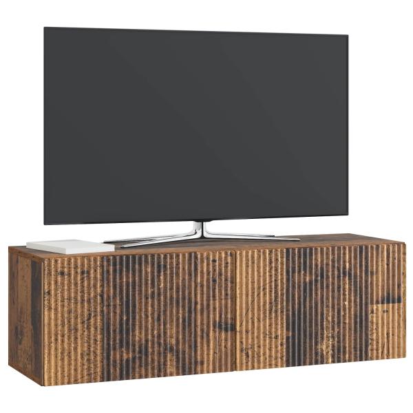 Wandmontierter TV-Schrank 98 x 31 x 30 cm Altholz Holzwerkstoff