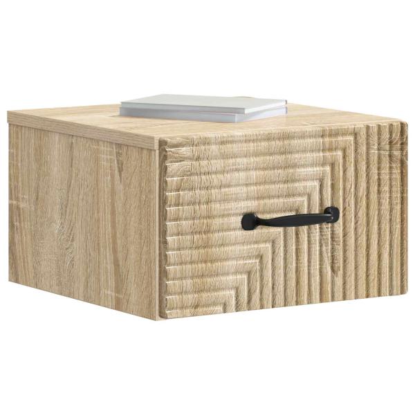 Wandmontierter Nachttisch Sonoma-Eiche 34,5 x 33 x 20 cm