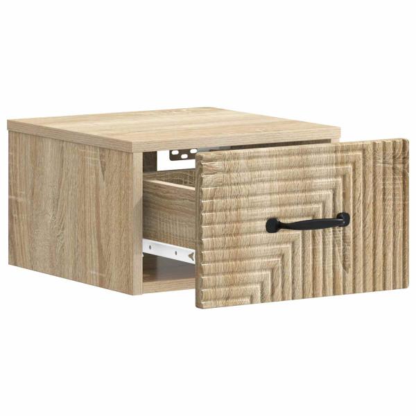 Wandmontierter Nachttisch Sonoma-Eiche 34,5 x 33 x 20 cm
