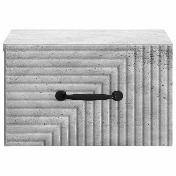 Wandmontierter Nachttisch Betongrau 34,5 x 33 x 20 cm