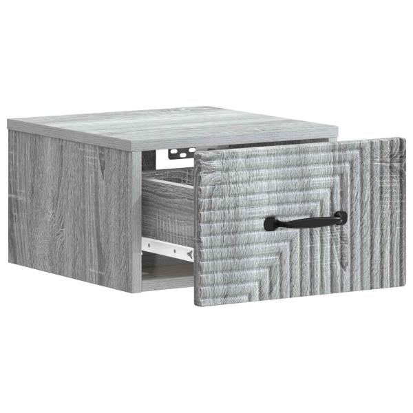 Wandmontierter Nachttisch Sonoma-Grau 34,5 x 33 x 20 cm