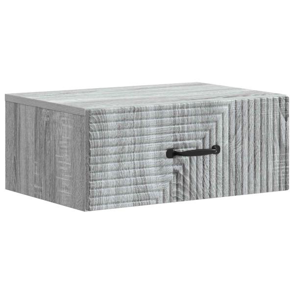 Wandmontierter Nachttisch Graues Sonoma 49 x 34,5 x 20 cm