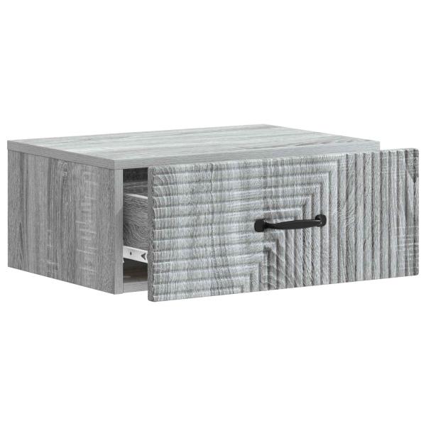 Wandmontierter Nachttisch Graues Sonoma 49 x 34,5 x 20 cm
