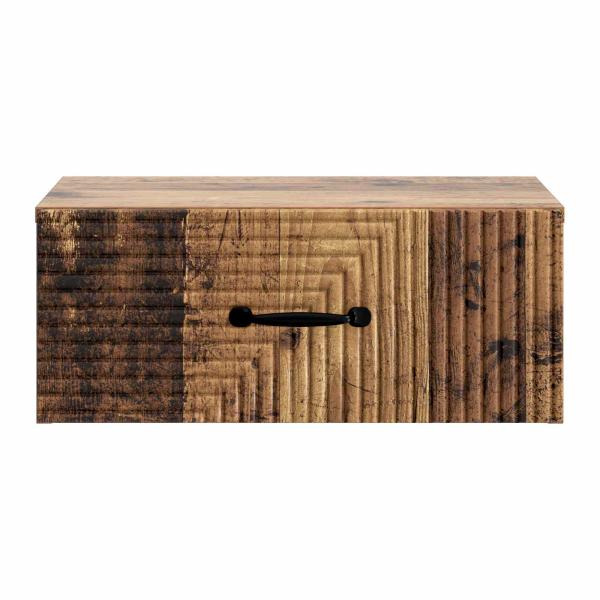 Wandmontierter Nachttisch Altholz 49 x 34,5 x 20 cm