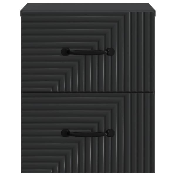 Wandmontierter Nachttisch Schwarz 34,5 x 33 x 40 cm