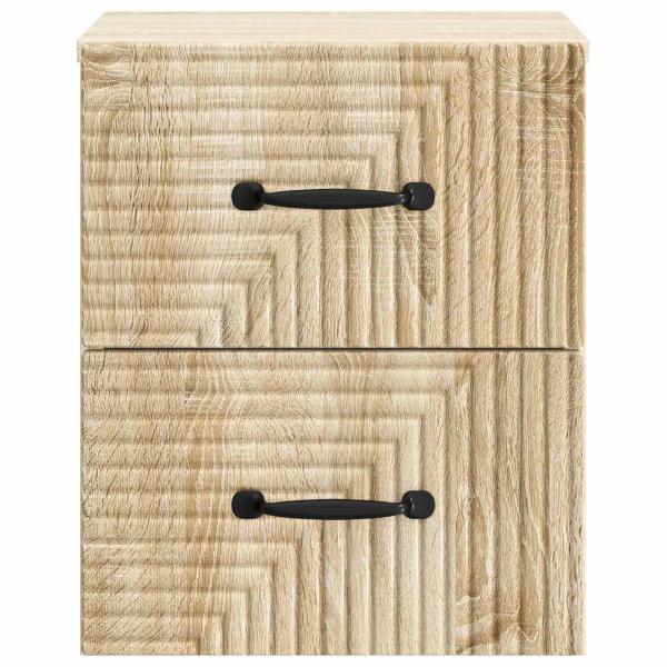Wandmontierter Nachttisch Sonoma-Eiche 34,5 x 33 x 40 cm