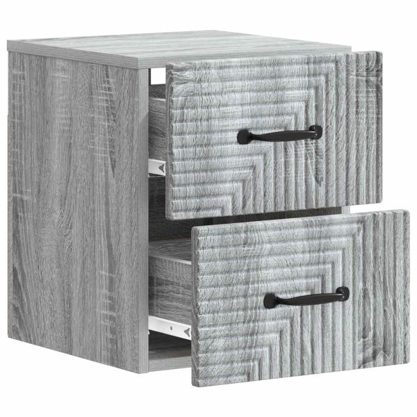 Wandmontierter Nachttisch Graues Sonoma 34,5 x 33 x 40 cm