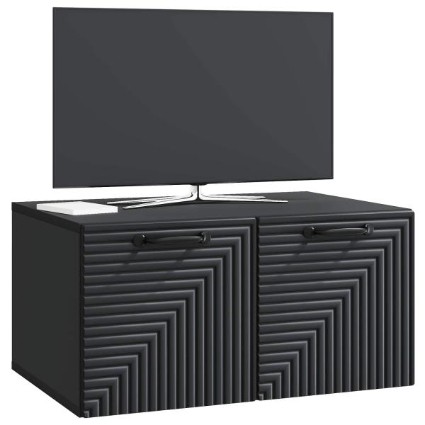 Wandmontierter TV-Schrank Schwarz 59,5 x 41 x 30 cm