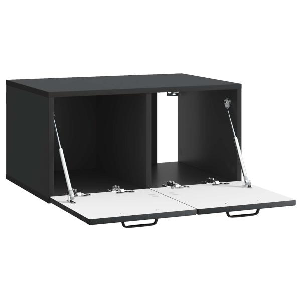 Wandmontierter TV-Schrank Schwarz 59,5 x 41 x 30 cm