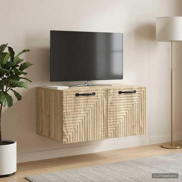 Wandmontierter TV-Schrank Sonoma-Eiche 59,5 x 41 x 30 cm