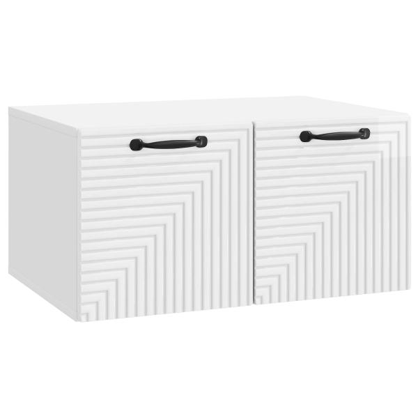 Wandmontierter TV-Schrank Hochglanz Weiß 59,5 x 41 x 30 cm