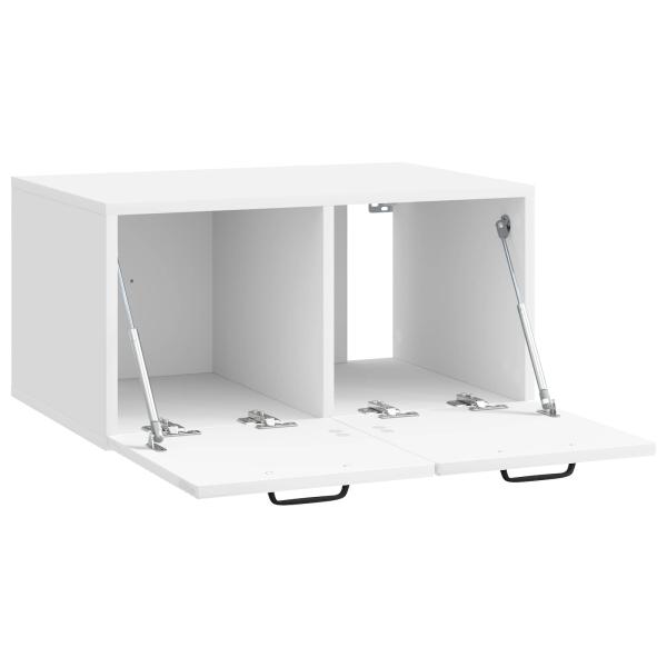 Wandmontierter TV-Schrank Hochglanz Weiß 59,5 x 41 x 30 cm