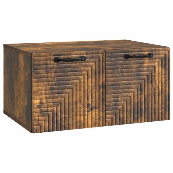 Wandmontierter TV-Schrank Geräucherte Eiche 59,5 x 41 x 30 cm