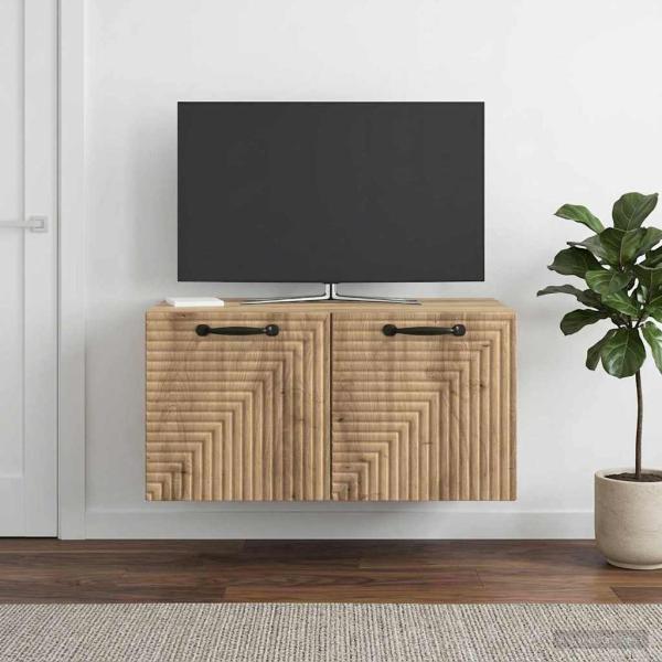ARDEBO.de - Wandmontierter TV-Schrank 59,5 x 41 x 30 cm Artisan-Eiche