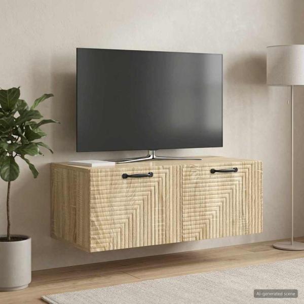 ARDEBO.de - Wandmontierter TV-Schrank Sonoma-Eiche 78,5 x 41 x 30 cm