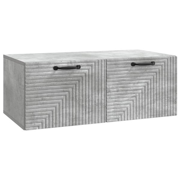 Wandmontierter TV-Schrank Betongrau 78,5 x 41 x 30 cm