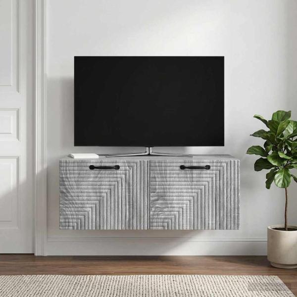 ARDEBO.de - Wandmontierter TV-Schrank Graues Sonoma 78,5 x 41 x 30 cm