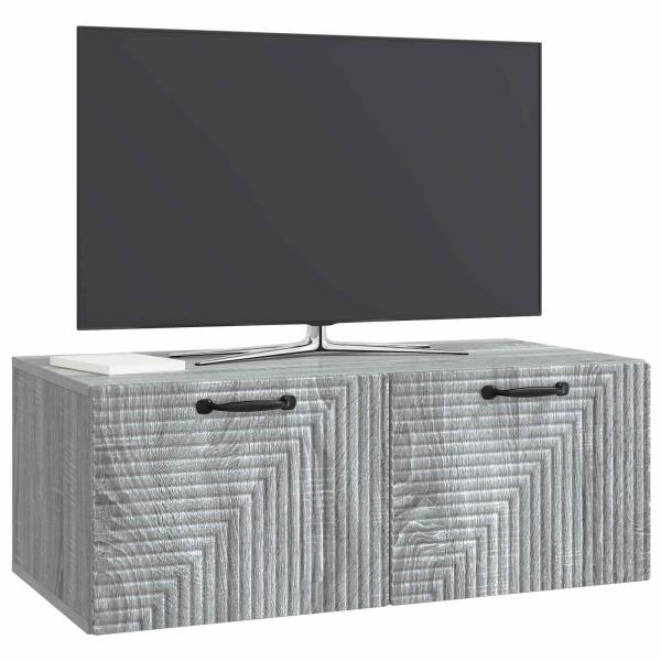 Wandmontierter TV-Schrank Graues Sonoma 78,5 x 41 x 30 cm
