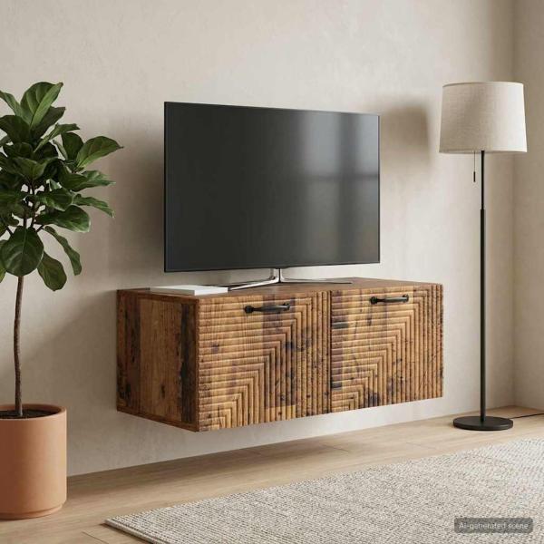 ARDEBO.de - Wandmontierter TV-Schrank Altholz 78,5 x 41 x 30 cm