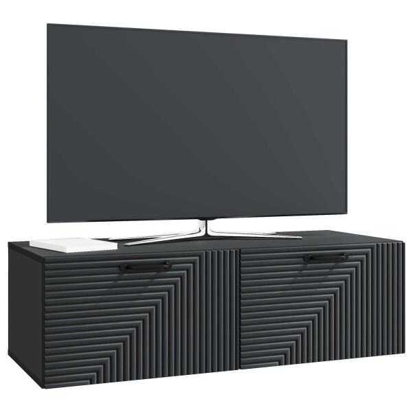 Wandmontierter TV-Schrank Schwarz 98 x 41 x 30 cm Holzwerkstoff