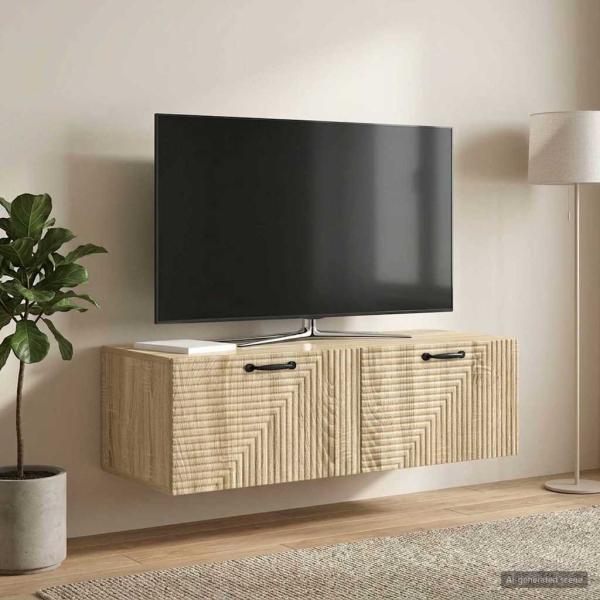 ARDEBO.de - Wandmontierter TV-Schrank Sonoma-Eiche 98 x 41 x 30 cm