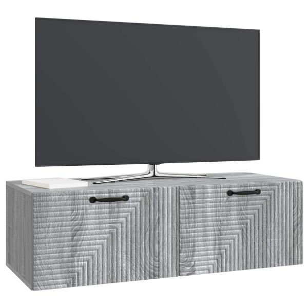 Wandmontierter TV-Schrank 98 x 41 x 30 cm Graues Sonoma