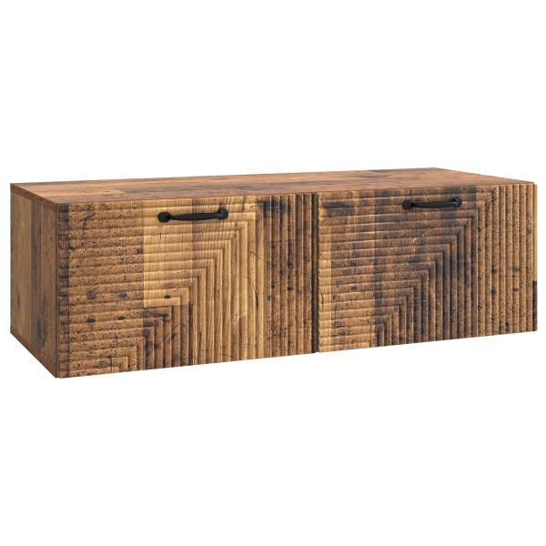 Wandmontierter TV-Schrank Altholz 98 x 41 x 30 cm Holzwerkstoff