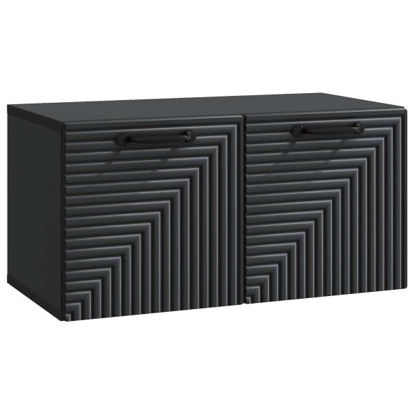 Wandmontierter TV-Schrank Schwarz 59,5 x 31 x 30 cm
