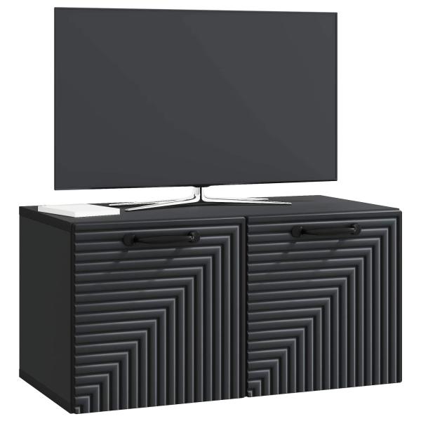 Wandmontierter TV-Schrank Schwarz 59,5 x 31 x 30 cm