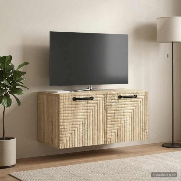 ARDEBO.de - Wandmontierter TV-Schrank Sonoma-Eiche 59,5 x 31 x 30 cm