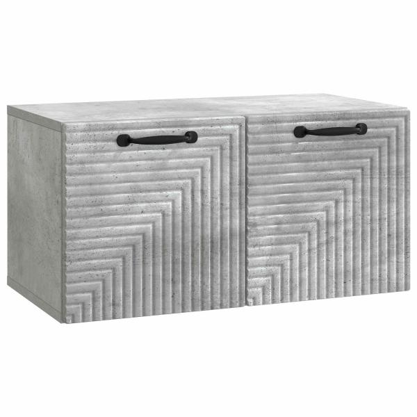 Wandmontierter TV-Schrank Betongrau 59,5 x 31 x 30 cm