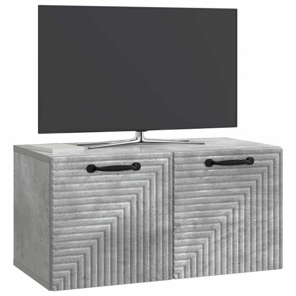 Wandmontierter TV-Schrank Betongrau 59,5 x 31 x 30 cm
