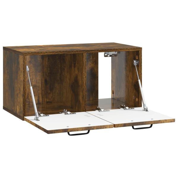 Wandmontierter TV-Schrank Geräucherte Eiche 59,5 x 31 x 30 cm