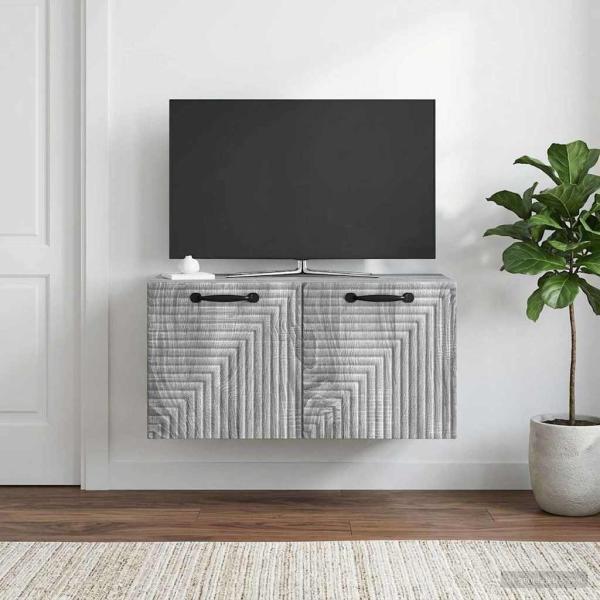 Wandmontierter TV-Schrank Graues Sonoma 59,5 x 31 x 30 cm