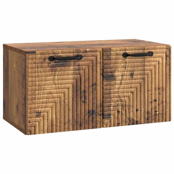 Wandmontierter TV-Schrank Altholz 59,5 x 31 x 30 cm