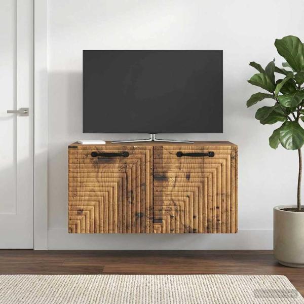 Wandmontierter TV-Schrank Altholz 59,5 x 31 x 30 cm