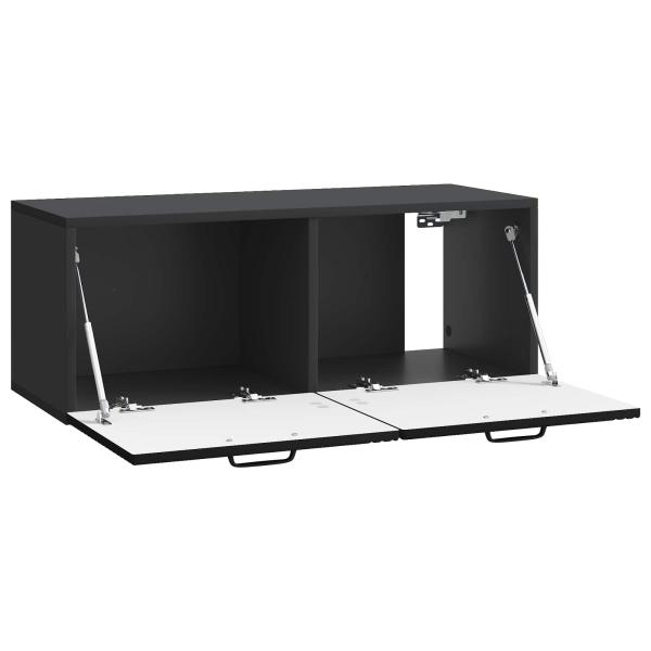 Wandmontierter TV-Schrank Schwarz 78,5 x 31 x 30 cm