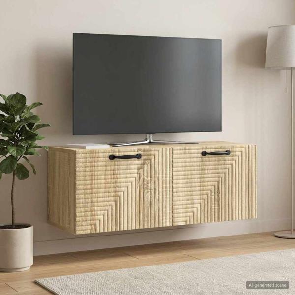 ARDEBO.de - Wandmontierter TV-Schrank Sonoma-Eiche 78,5 x 31 x 30 cm