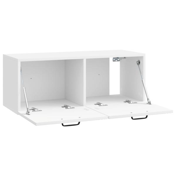 Wandmontierter TV-Schrank Hochglanz Weiß 78,5 x 31 x 30 cm