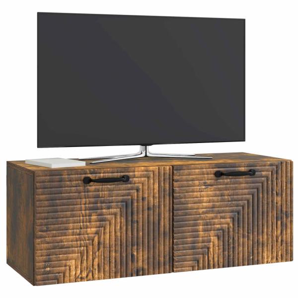 Wandmontierter TV-Schrank Geräucherte Eiche 78,5 x 31 x 30 cm