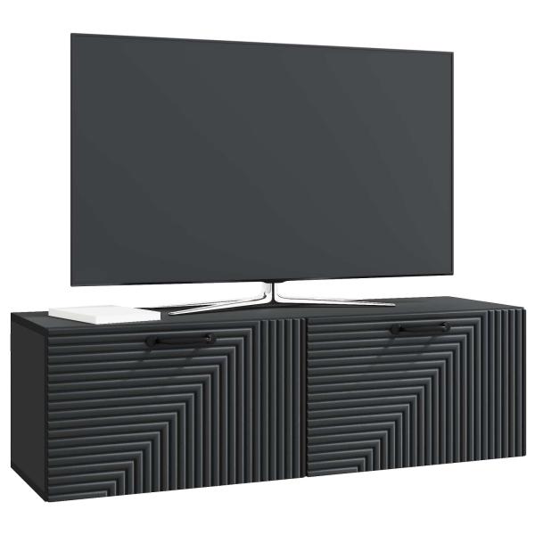 Wandmontierter TV-Schrank Schwarz 98 x 31 x 30 cm Holzwerkstoff