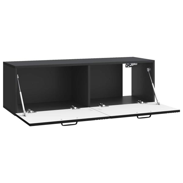 Wandmontierter TV-Schrank Schwarz 98 x 31 x 30 cm Holzwerkstoff