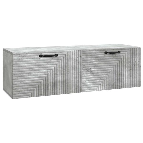 Wandmontierter TV-Schrank Betongrau 98 x 31 x 30 cm