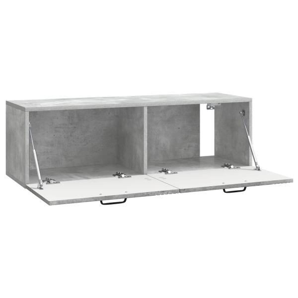 Wandmontierter TV-Schrank Betongrau 98 x 31 x 30 cm