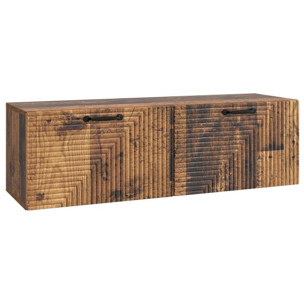 Wandmontierter TV-Schrank Altholz 98 x 31 x 30 cm Holzwerkstoff