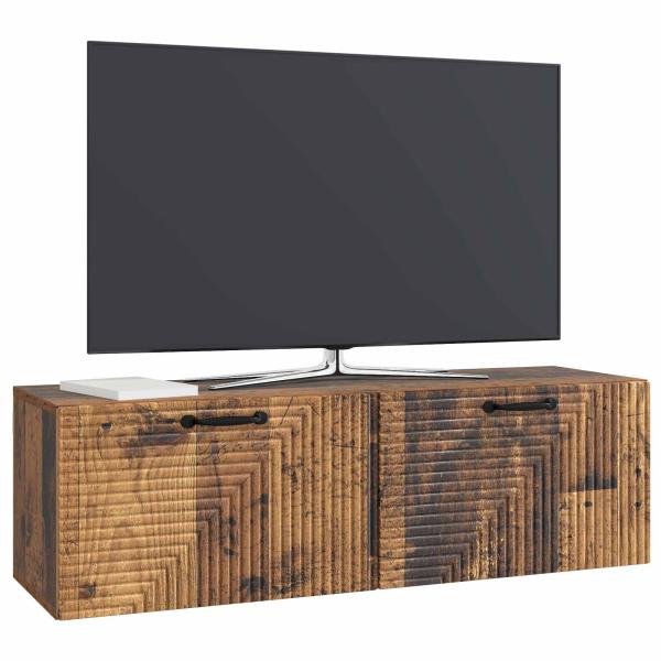 Wandmontierter TV-Schrank Altholz 98 x 31 x 30 cm Holzwerkstoff